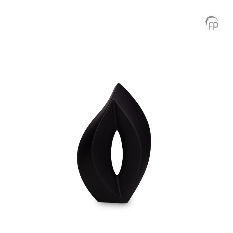 Middelgrote Keramische Urn 'Venezia' Matzwart Middelgrote Keramische Urn 'Venezia' Matzwart