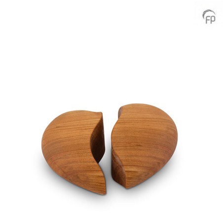 Houten duo keepsake hart