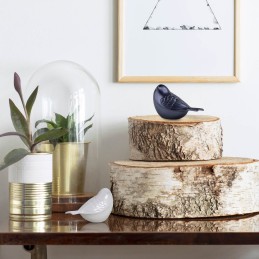 Metalen Mini Urn 'Songbird' Saffierblauw