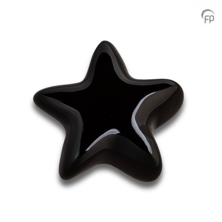 Keramische Keepsake Ster Urn Asteri Zwart