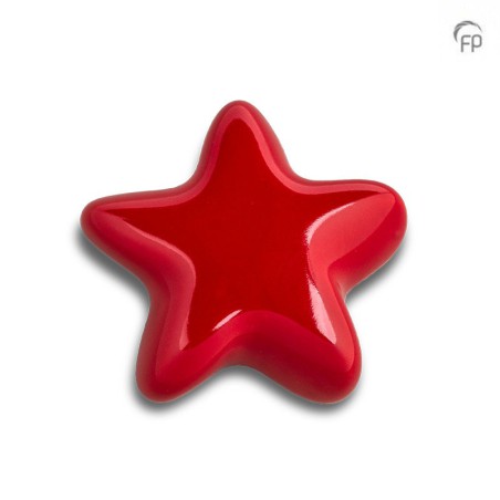 Keramische Keepsake Ster Urn Asteri Rood