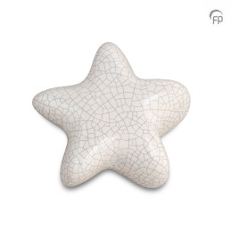 Keramische Keepsake Ster Urn Asteri Wit Patroon
