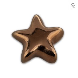 Keramische Keepsake Ster Urn Asteri Bronskleur Patroon