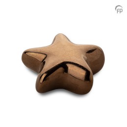 Keramische Keepsake Ster Urn Asteri Bronskleur Patroon