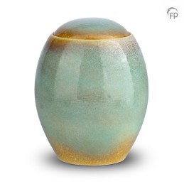 Grote Keramische Crafts Urn Turquoise Beige
