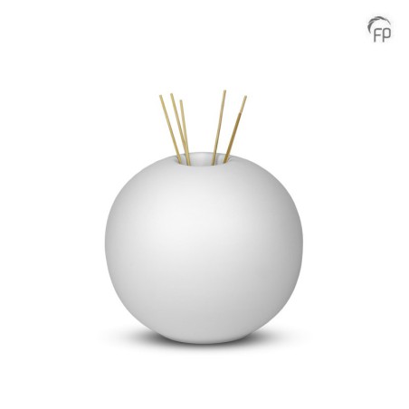 Middelgrote Keramische Urn Essence of Life Wit