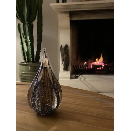 Glazen Memorie Urn Sparkle Cognac