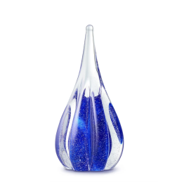 Glazen Memorie Urn Sparkle Blauw