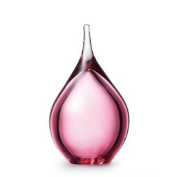 Glazen Memorie Urn Druppel Small Roze