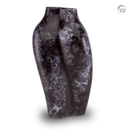 Grote Keramische Kunst Urn Heart to Heart Zwart