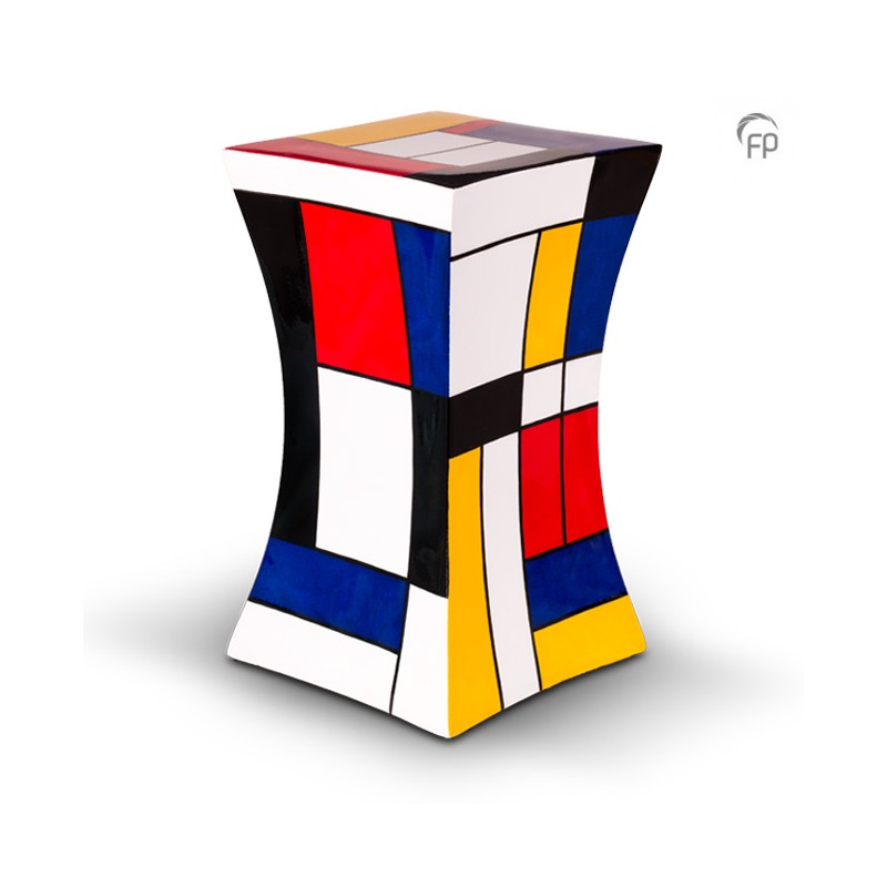 Grote Glasfiber Urn Diabolo multicolour 1 Grote Glasfiber Urn Diabolo multicolour 1